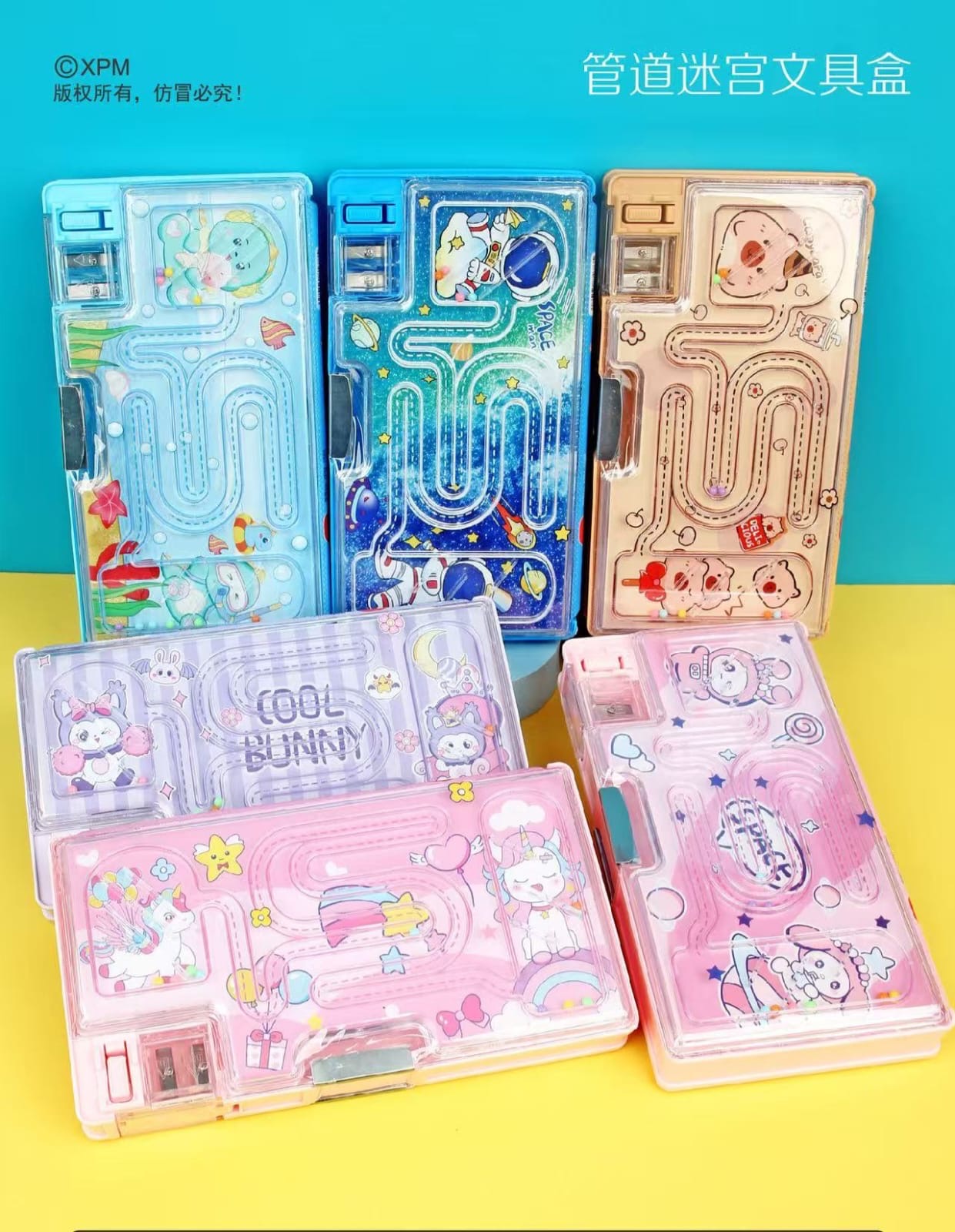 Pencil box with game