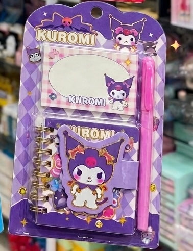 Sanrio diary + sticky note + pen set
