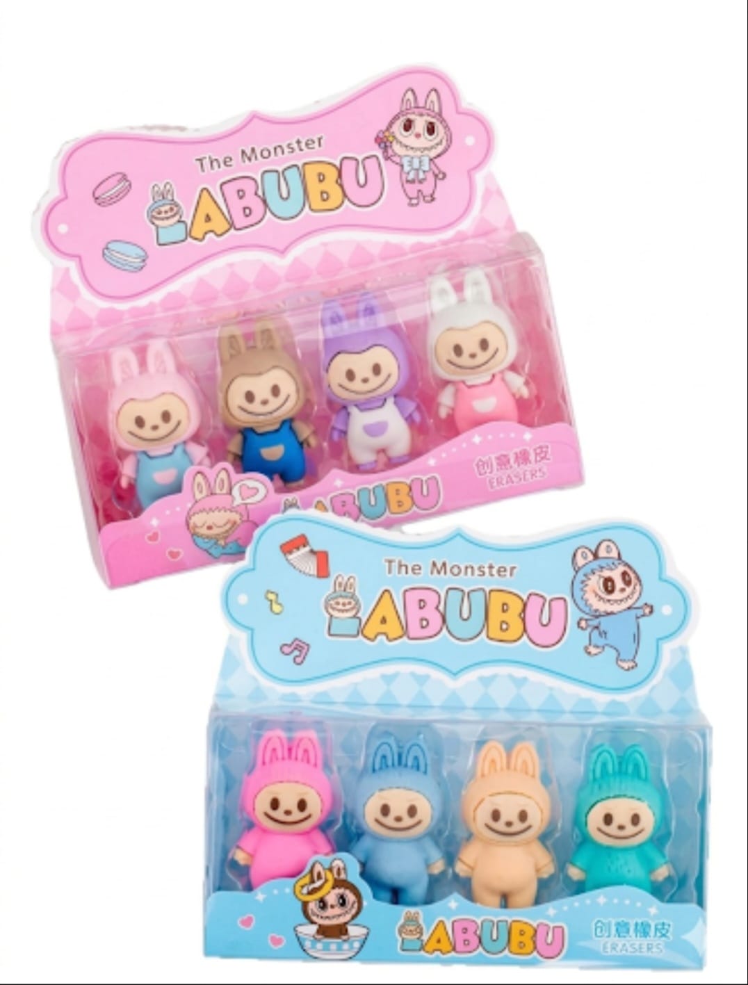 NEW LABUBU ERASER PACK OFF 4