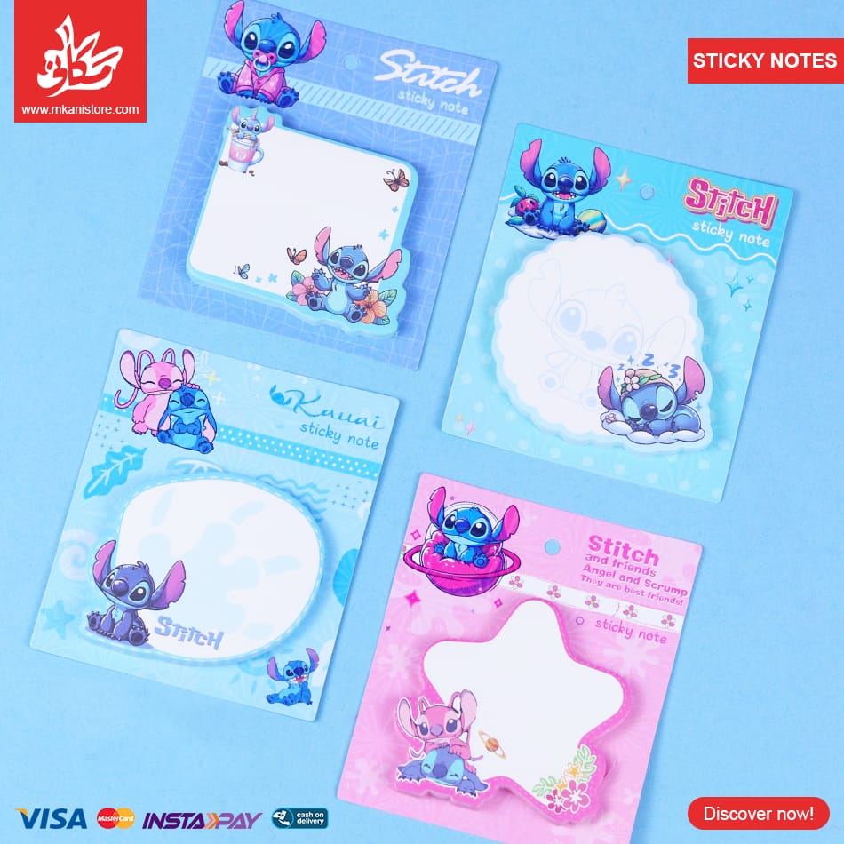 Newly Stitch Character Sticky Noten Available 4 different Shapes
