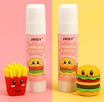 Glue Stick For Kids, Cute Burger & French Fries Design