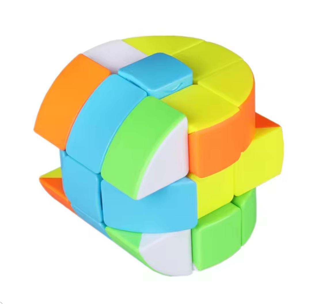 Cylender Magic Cube 3X3 Stickerless Professional Speed Educational Cute