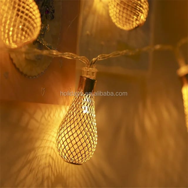 Golden Water Drop Fairy Light