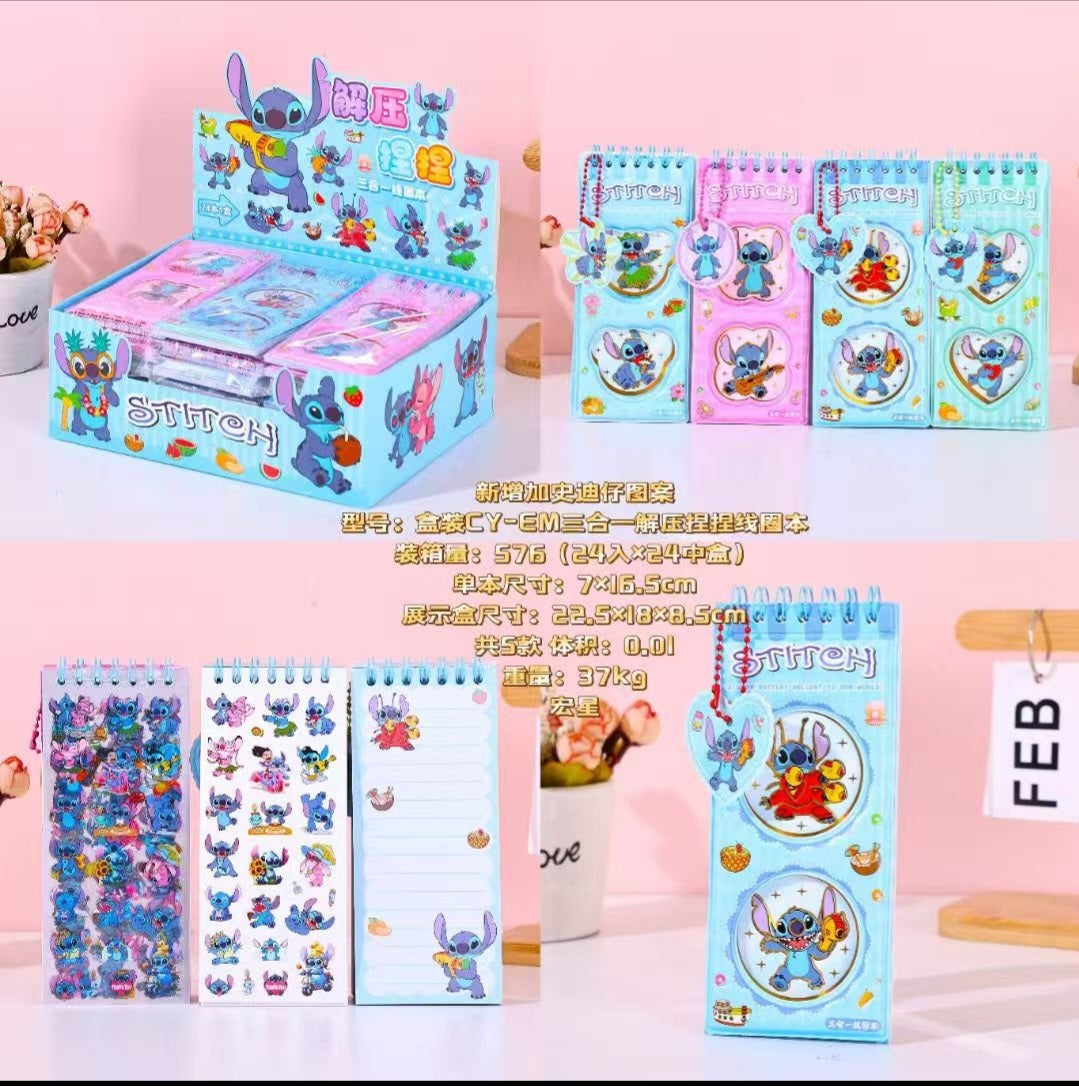 Disney Stitch 3-in-1 Stress-Relief Notebook 1
