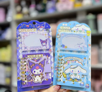 Sanrio diary + sticky note + pen set