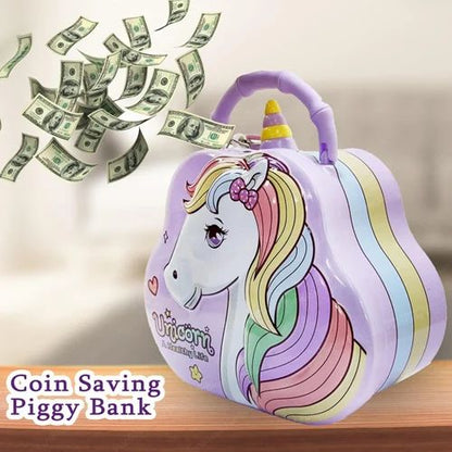 Metal Unicorn Coin Box For Kids