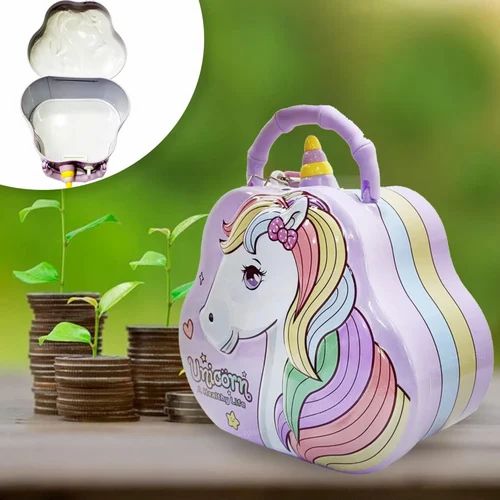 Metal Unicorn Coin Box For Kids