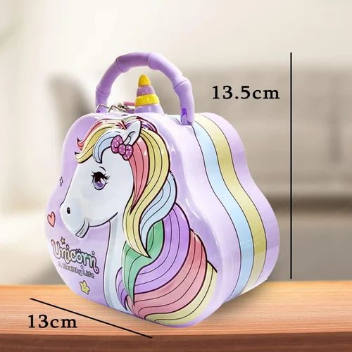 Metal Unicorn Coin Box For Kids