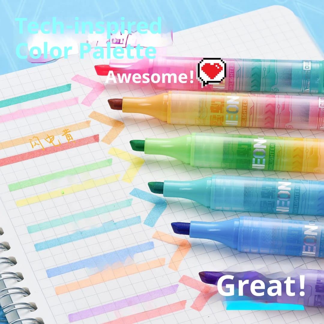 Triangular Barrel Erasable Highlighters Pen