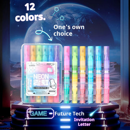 Triangular Barrel Erasable Highlighters Pen