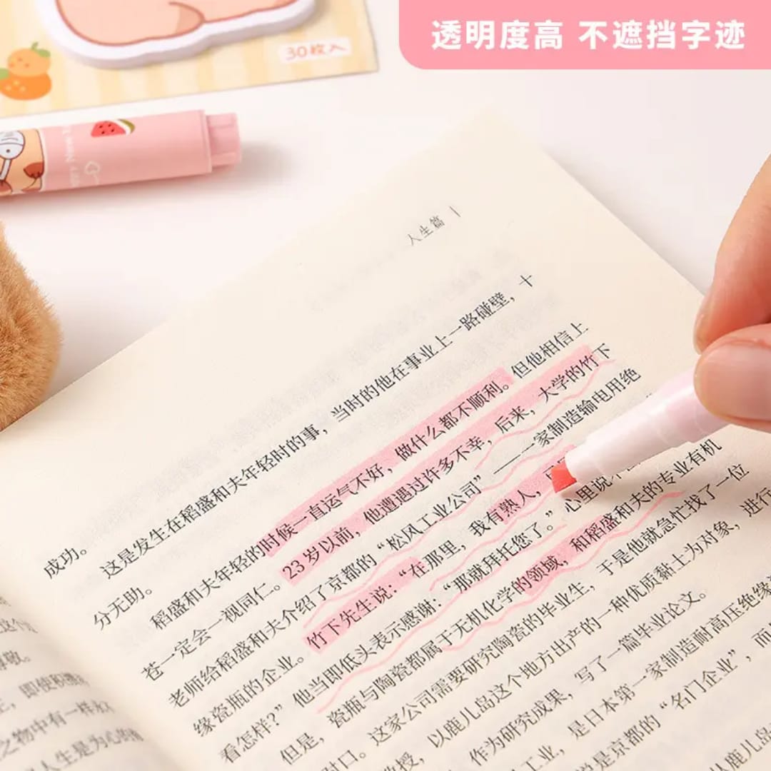 Cute Capibara Highlighter Pen