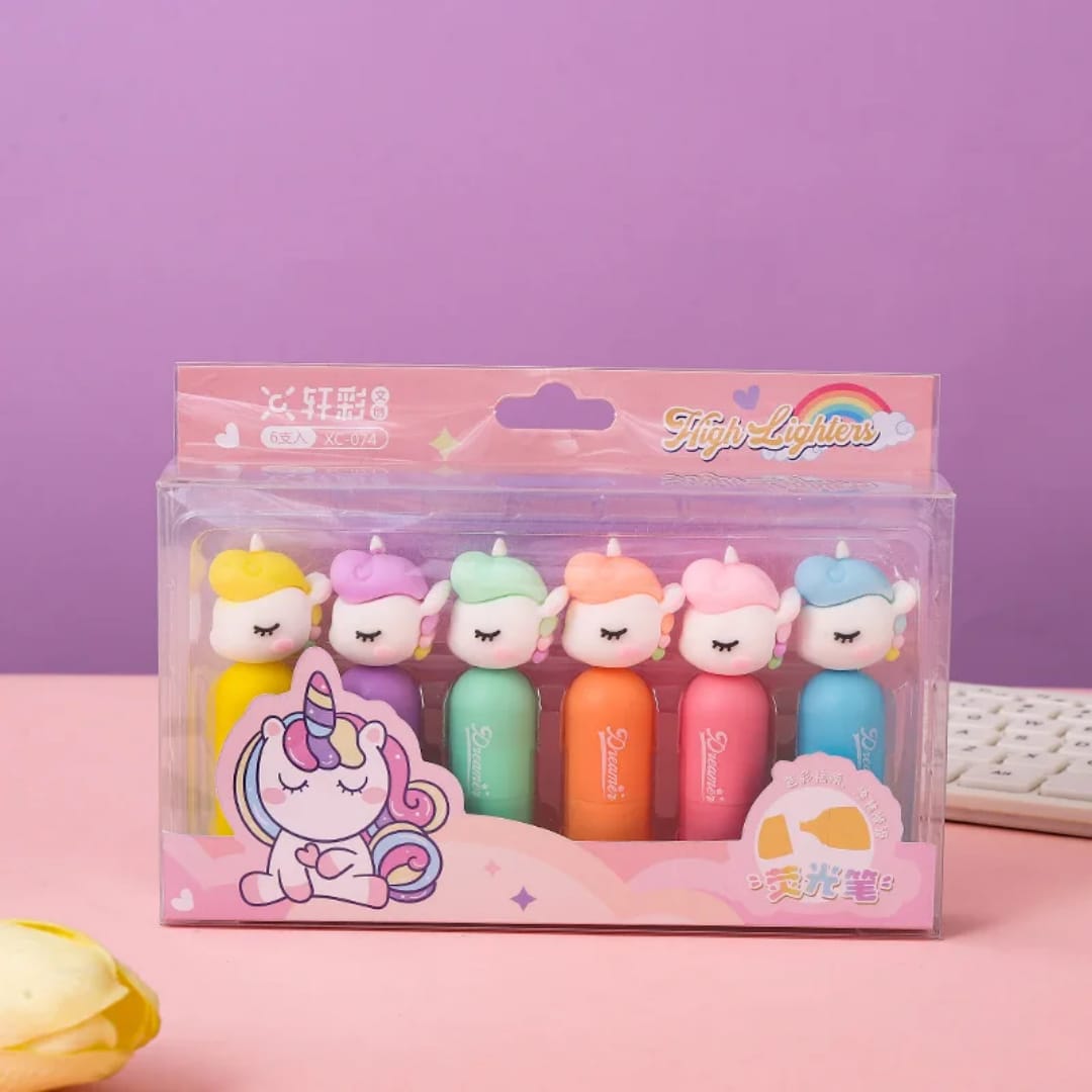 Newly Cute Unicorn Highlighter Pack Off 6