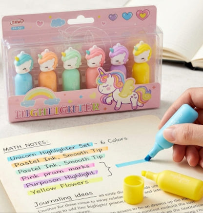 Newly Cute Unicorn Highlighter Pack Off 6