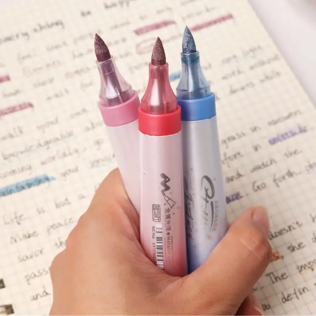 Metalic Acrylic Marker Pack Of  6