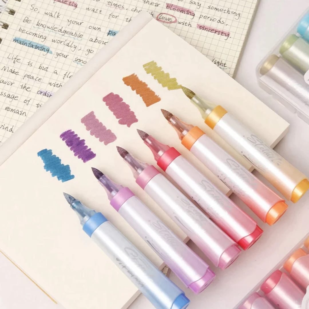 Metalic Acrylic Marker Pack Of  6