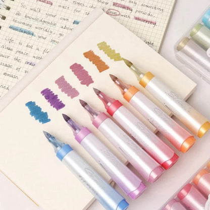Metalic Acrylic Marker Pack Of  6