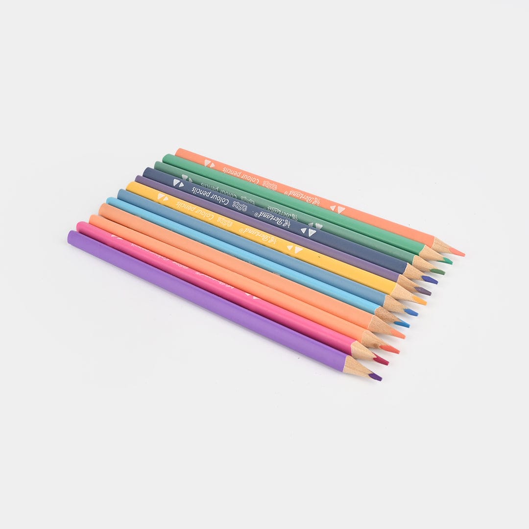 12Pcs Macaron Color Pencil Water Soluble Sketch High Quality Pencil Set With Sharpner