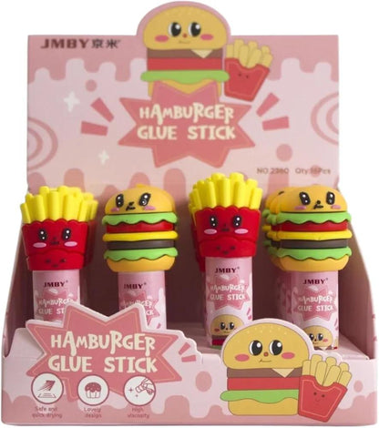 Glue Stick For Kids, Cute Burger & French Fries Design