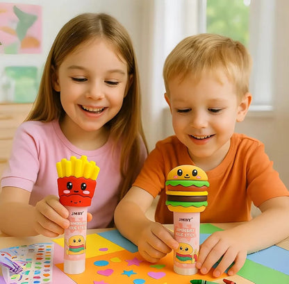 Glue Stick For Kids, Cute Burger & French Fries Design