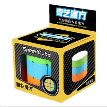 Cylender Magic Cube 3X3 Stickerless Professional Speed Educational Cute