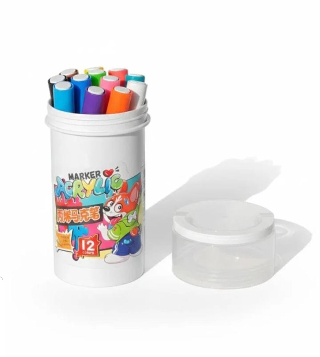 12 piece acrylic marker set