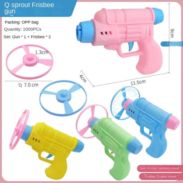 PLASTIC TOY GUN WITH FLYING SAUCER