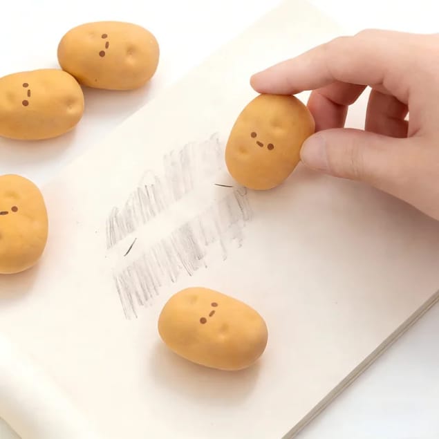 MINIATURE POTATO ERASER