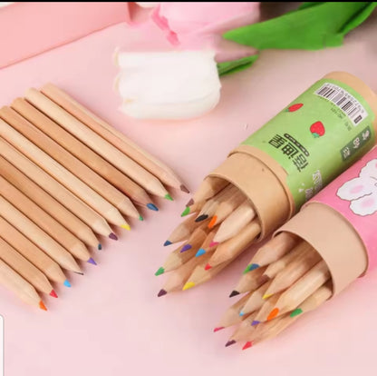 Small 12 pcs color pencils with sharpener