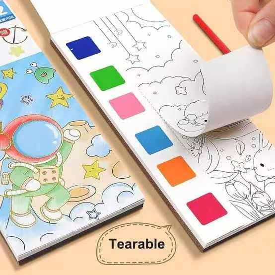 Watercolor Painting Book Set for Kids