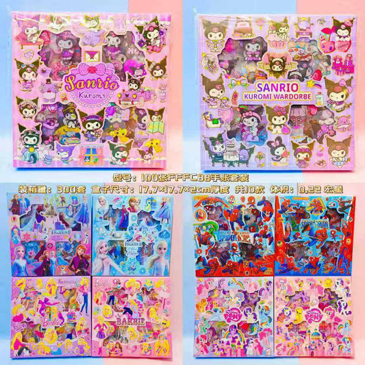 Product Title: Kids' Cartoon Character DIY Sticker & Journaling Set (100 Sheets)