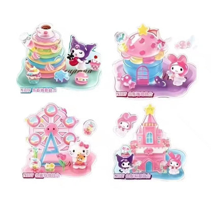 3D Stacked Crystal Sticker Cute Cartoon Kitty Melody