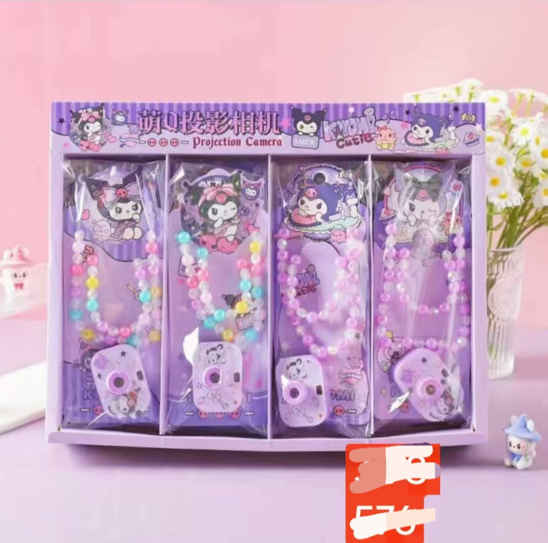 Kuromi camera projector 
Beaded bracelet and malla for kids