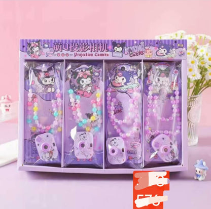 Kuromi camera projector 
Beaded bracelet and malla for kids