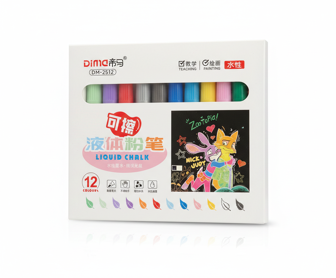 Dima DM-2512 Liquid Chalk Markers (Pack of 12)