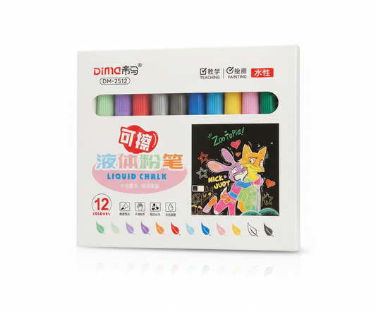 Dima DM-2512 Liquid Chalk Markers (Pack of 12)