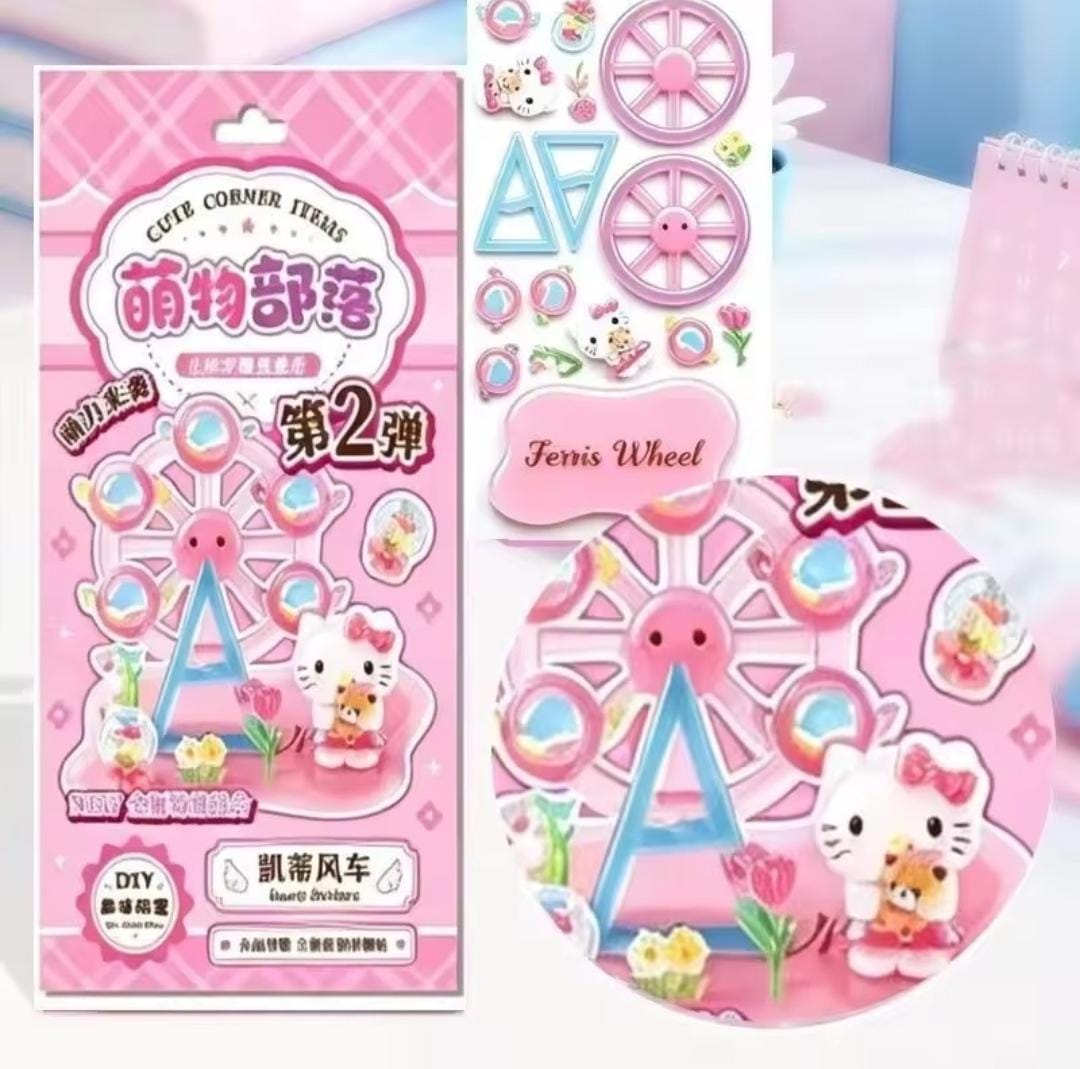 3D Stacked Crystal Sticker Cute Cartoon Kitty Melody